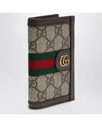 Gucci - Porte-Cartes Ophidia En Tissu Gg Supreme Et Ébène - Lyst