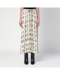 Isabel Marant - Gonna samila écru/black in seta - Lyst