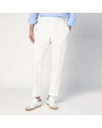 PT Torino - Cotton And Linen Trousers - Lyst