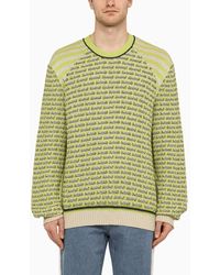 Wales Bonner - Ivory Striped And Checked Jumper - Lyst