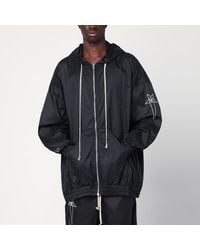 Champion x Rick Owens - Giacca leggera con zip nera in nylon - Lyst