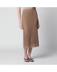 Max Mara - Mesh Cotton Maxi Skirt - Lyst