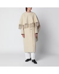 Rohe - Cappotto Con Mantella E Frange - Lyst