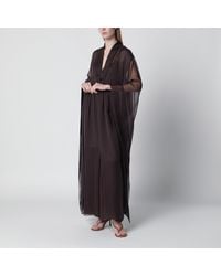 Alberta Ferretti - Long Silk Dress - Lyst
