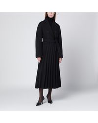 Max Mara - Pleated Redingote Coat - Lyst
