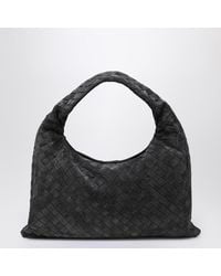 Bottega Veneta - Small Hop Shoulder Bag In Graphite Suede - Lyst