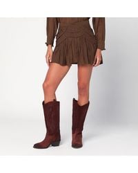 Isabel Marant - Khaki Ceola Skirt With Ruffles - Lyst