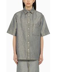 DARKPARK - Grey Denim Short-sleeved Shirt - Lyst