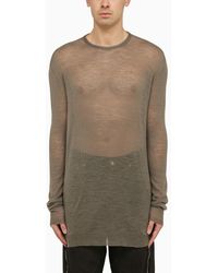 Rick Owens - Dust Semi-transparent Wool Sweater - Lyst