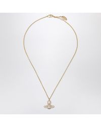 Vivienne Westwood - Collier Pendentif Orb Doré Avec Cristaux - Lyst