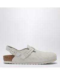 Birkenstock - Antique White Suede Tokyo Loafers - Lyst