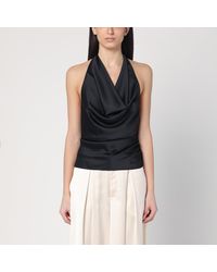ANDAMANE - Top With Draped Neckline - Lyst
