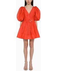 Zimmermann - Linen And Silk Flip Tranquility Mini Dress - Lyst