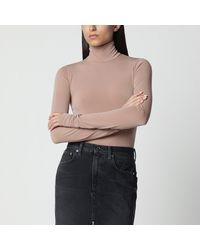 ANDAMANE - Blush Turtleneck Bodysuit - Lyst
