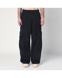 Entire studios - Schwarze Cargo-Hose Aus Baumwolle - Lyst