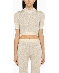 Palm Angels - Top in viscosa con logo - Lyst