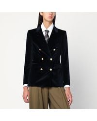 Tagliatore - Velvet Double-Breasted Jacket - Lyst