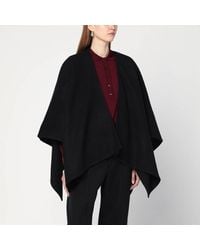 Max Mara - Cappa nera in alpaca e lana - Lyst