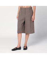 Jil Sander - Bermuda in lana check - Lyst