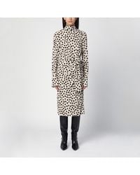 Dries Van Noten - Écru Polka Dot Dress With Bow - Lyst