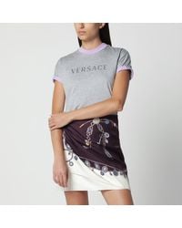 Versace - Reversible/Lilac Cotton Jersey T-Shirt - Lyst