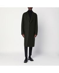 Harris Wharf London - Khaki Single-Breasted Wool Coat - Lyst