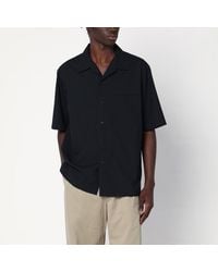 AURALEE - Camicia navy scuro in lana - Lyst