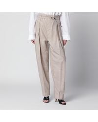 Bottega Veneta - Mélange Wool Trousers - Lyst