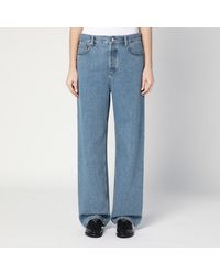 Gucci - Jean Large Bleu Clair - Lyst