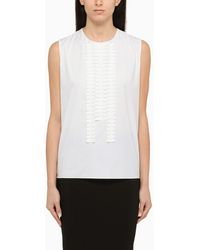 Marni - White Poplin Sleeveless Shirt - Lyst