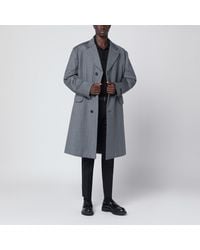 Prada - Single-Breasted Wool Coat - Lyst