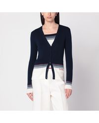 Valentino - Cardigan With Chez Embroidery - Lyst