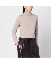 MM6 by Maison Margiela - Wool Blend Turtleneck Sweater - Lyst
