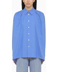 Bottega Veneta - Cotton Blend Oversize Shirt - Lyst
