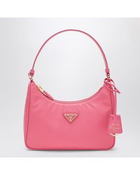Prada - Re-Edition 2005 Mini-Tasche Aus Rosa Re-Nylon Und Saffiano-Leder - Lyst