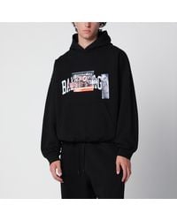 Balenciaga - Hoodie With Logo Print - Lyst