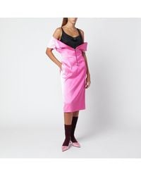 Prada - Fuchsia Washed Duchesse Dress - Lyst