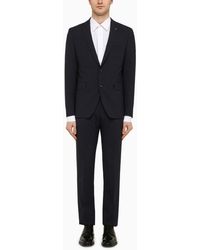 Tagliatore - Navy Single-breasted Suit In Blend - Lyst