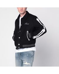 Amiri - Wool Blend Jacket With Logo - Lyst
