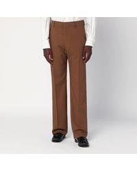 Ami Paris - Hazelnut Wool Trousers - Lyst