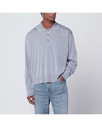 Ami Paris - Wool And Silk Polo Ami De Coeur - Lyst