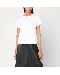Givenchy - Weißes Baumwoll-T-Shirt Mit Logo - Lyst