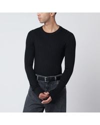 Dolce & Gabbana - Ribbed Silk And Cotton Sweater - Lyst