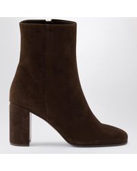 Prada - Wildlederstiefel Mit Emailliertem Triangel-Logo 90Mm - Lyst