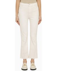 Mother - Jeans The Hustler Ankle Fray Cream - Lyst