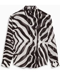 DSquared² Zebra-print Long Shirt - Black