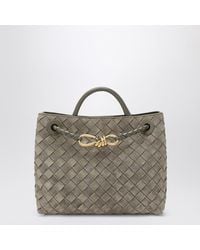 Bottega Veneta - Borsa andiamo piccola color cypress in suede - Lyst