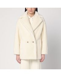 Max Mara - Teddy Bear Icon Coat Short White In Alpaca And Wool - Lyst