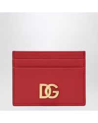 Dolce & Gabbana - Leather Card Holder With Dg Logo - Lyst