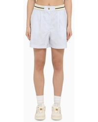 Palm Angels - Short boxer a righe bianco/ in cotone - Lyst